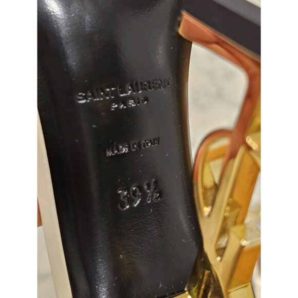 Saint Laurent Opyum YSL Logo Heels In Size 39.5 - Picture 7 of 10